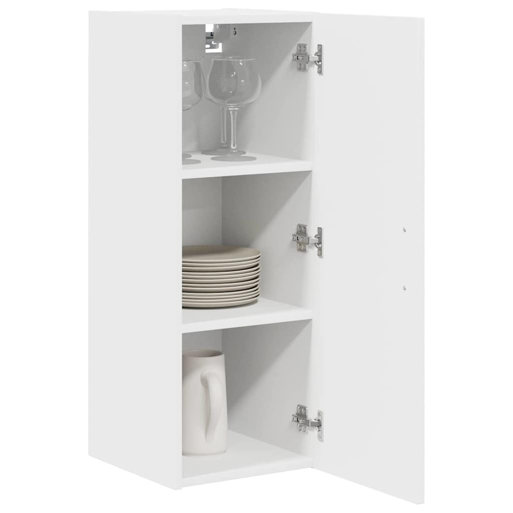 Küchenhängeschrank mit Regal Weiß 30 x 31 x 80 cm Holzwerkstoff
